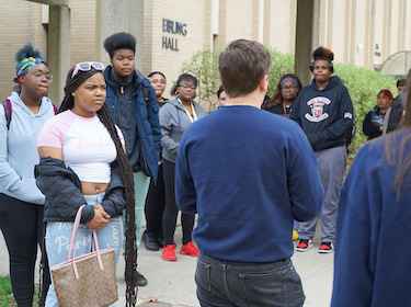Students touring Columbus State